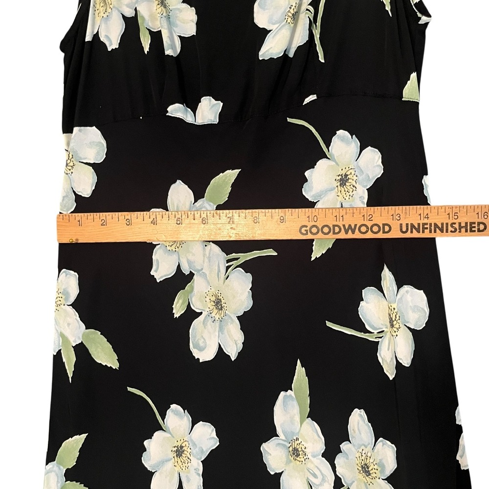Vintage All That Jazz Dress Jr Sz 9/10‎  Whimsigoth Black Floral Fairy 90s Y2K - Picture 8 of 10